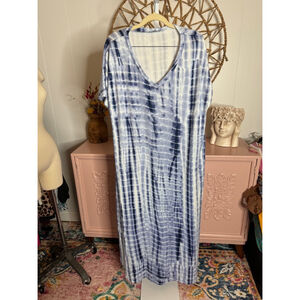 Women's‎ Huskary Dress Maxi XXL Blue White